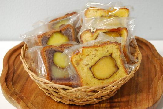 まるごとおいもケーキ(カット) プレーン&紫芋